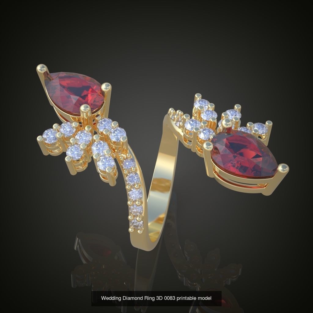 3My 60 Beautiful and graceful 3d printable ring models  3D Model Collection_60