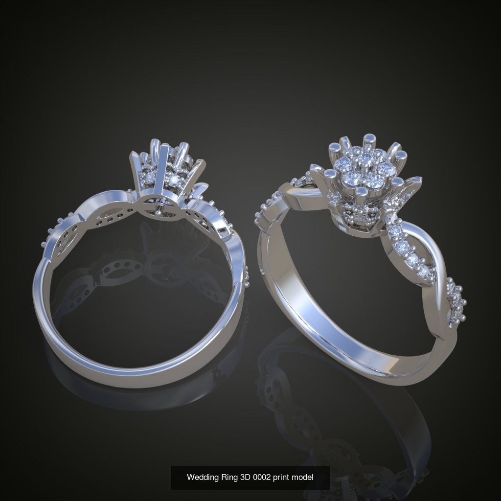 3My 60 Beautiful and graceful 3d printable ring models  3D Model Collection_8