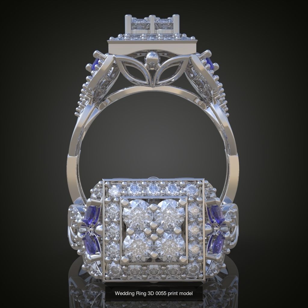 3My 60 Beautiful and graceful 3d printable ring models  3D Model Collection_38