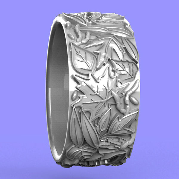 Jewelry Autumn ring 3D model_3