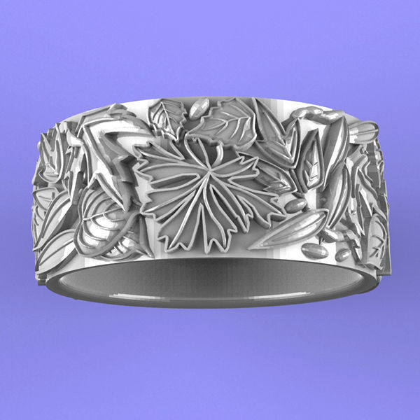 Jewelry Autumn ring 3D model_2