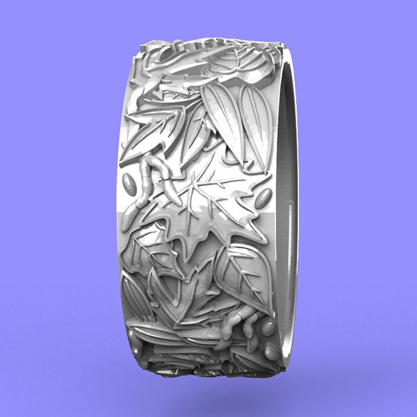 Jewelry Autumn ring 3D model_1