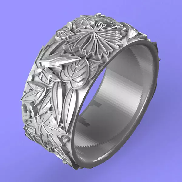 Jewelry Autumn ring 3D model_0