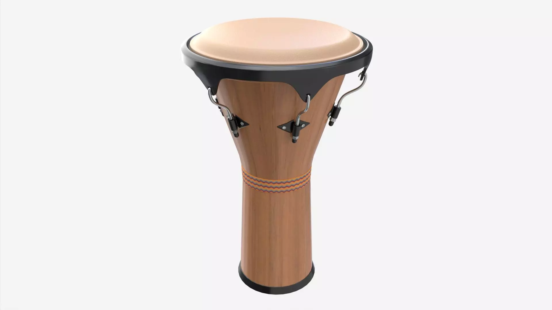 Djembe drum africain musical instruments 3D model