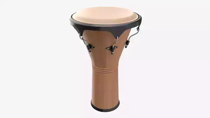 Djembe drum africain musical instruments 3D model