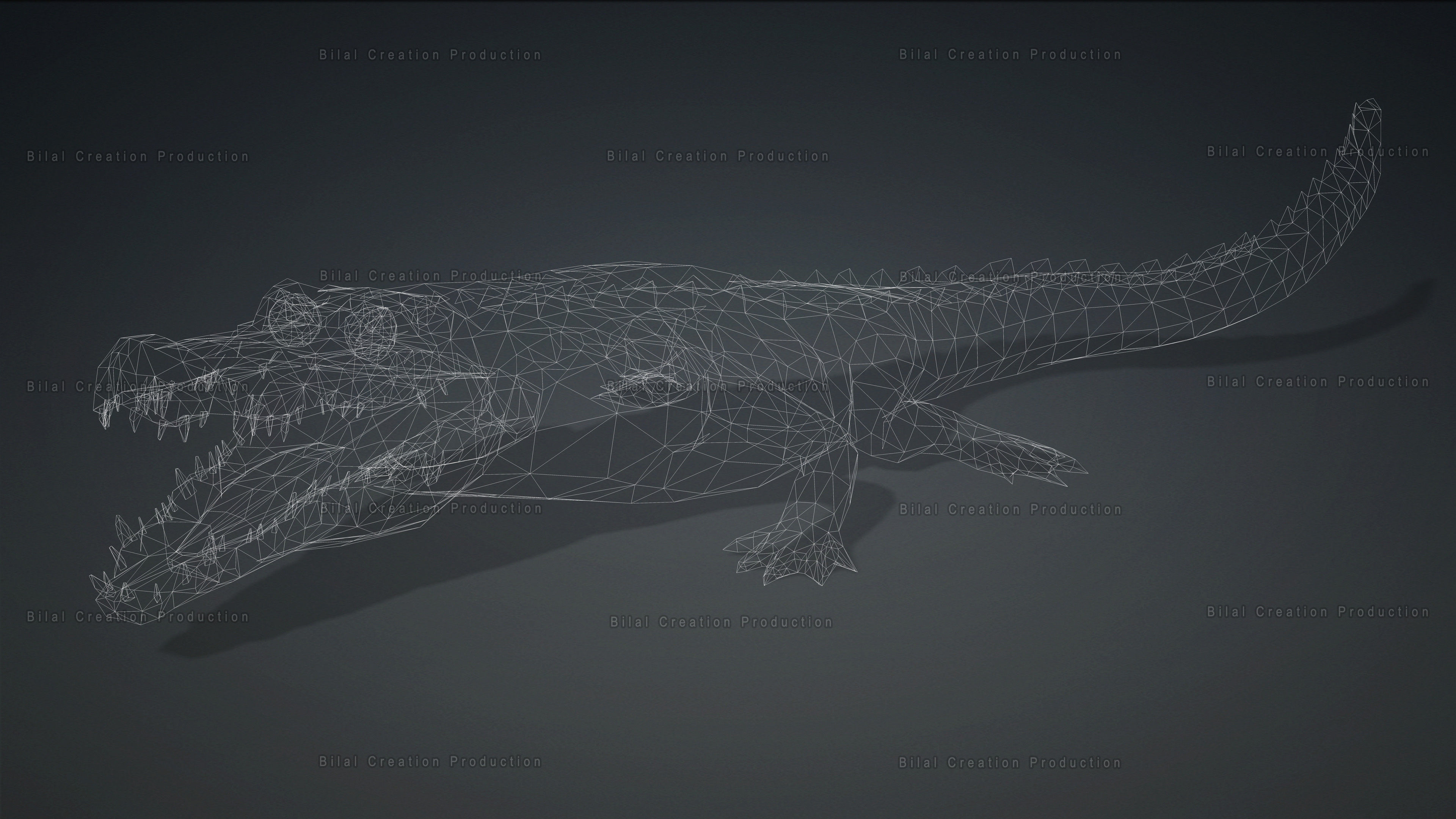 CROCODILE RIGGED ANIMATED 7 3D model_27