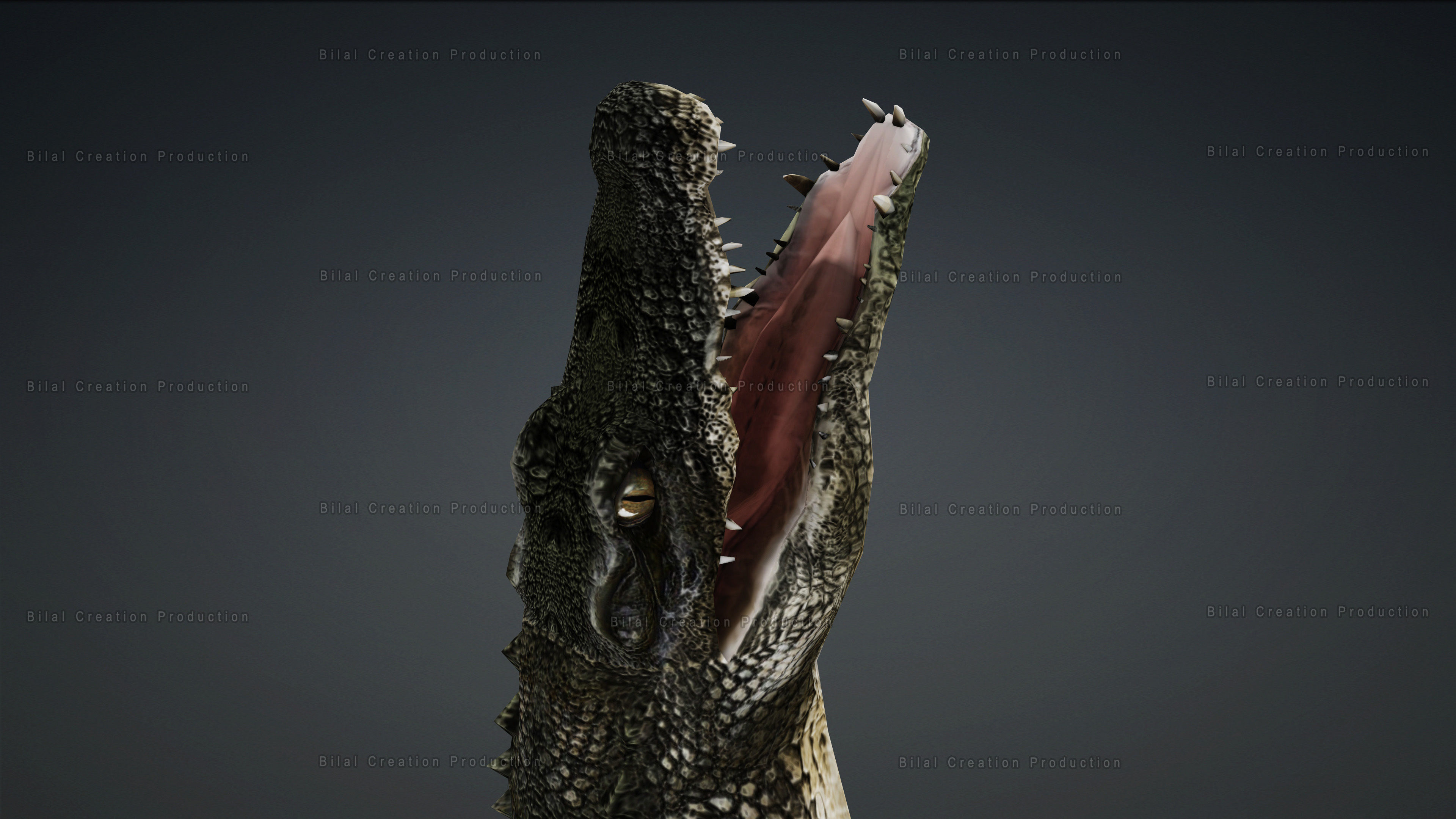 CROCODILE RIGGED ANIMATED 7 3D model_11