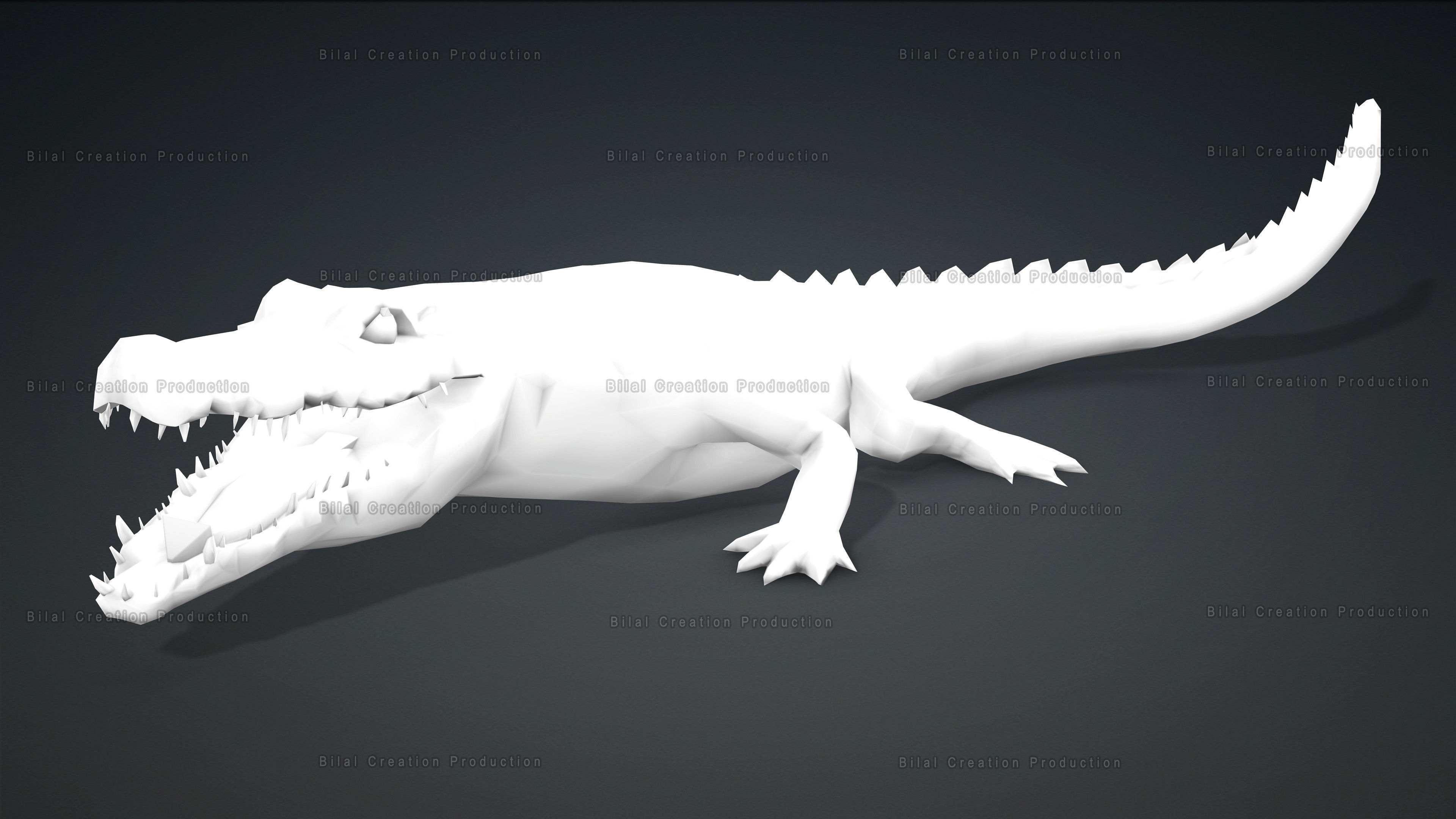 CROCODILE RIGGED ANIMATED 7 3D model_25