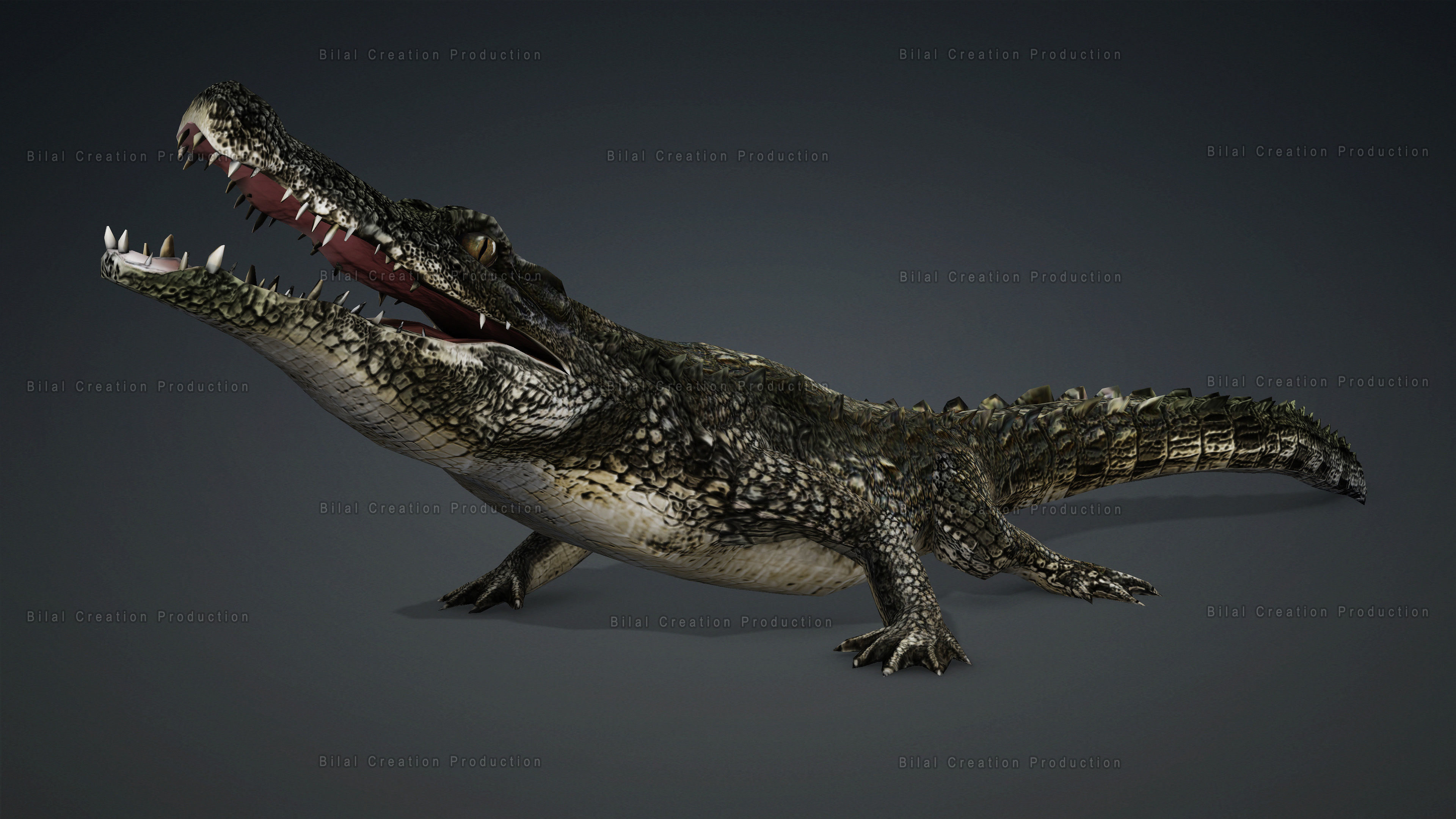 CROCODILE RIGGED ANIMATED 7 3D model_6