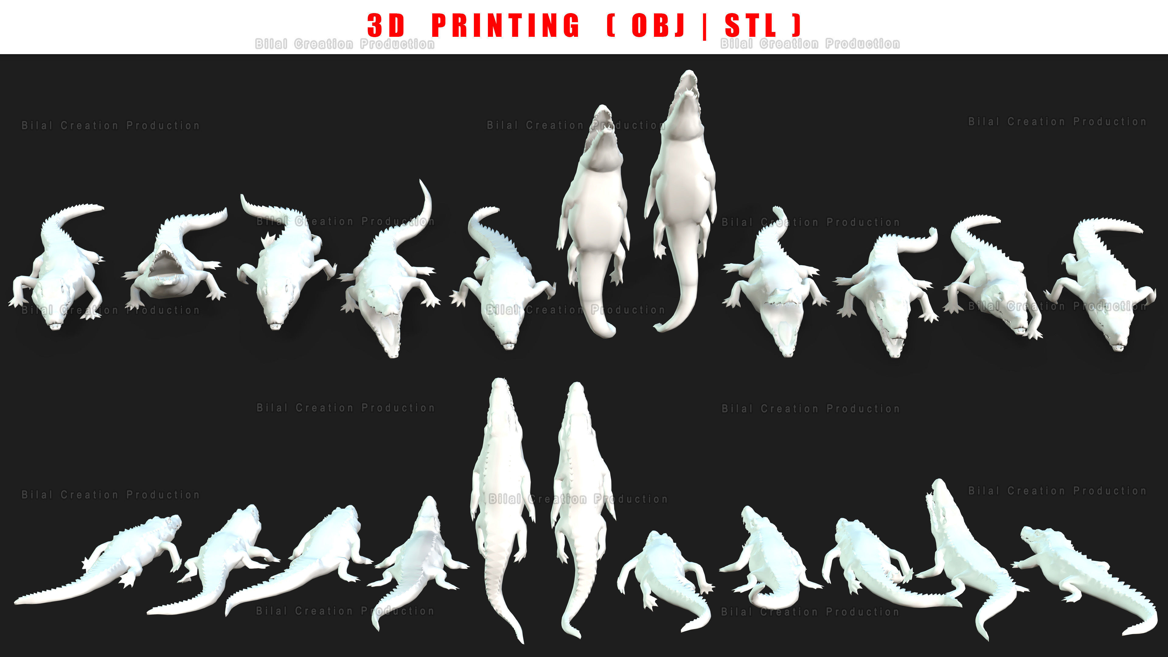 CROCODILE RIGGED ANIMATED 7 3D model_21