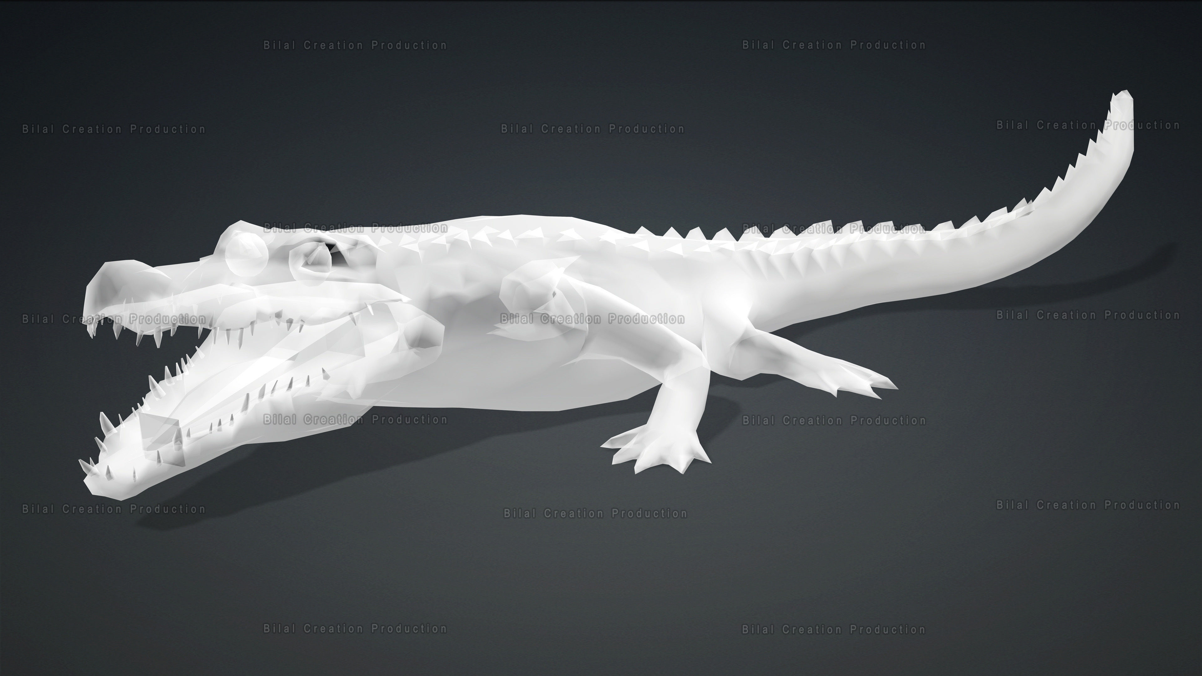 CROCODILE RIGGED ANIMATED 7 3D model_26