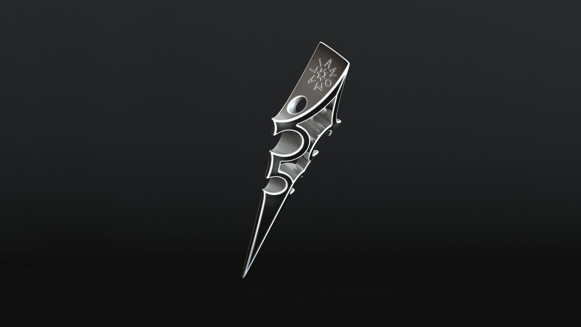 Elven Arrow Pendant B 3D Model 3D print model_15