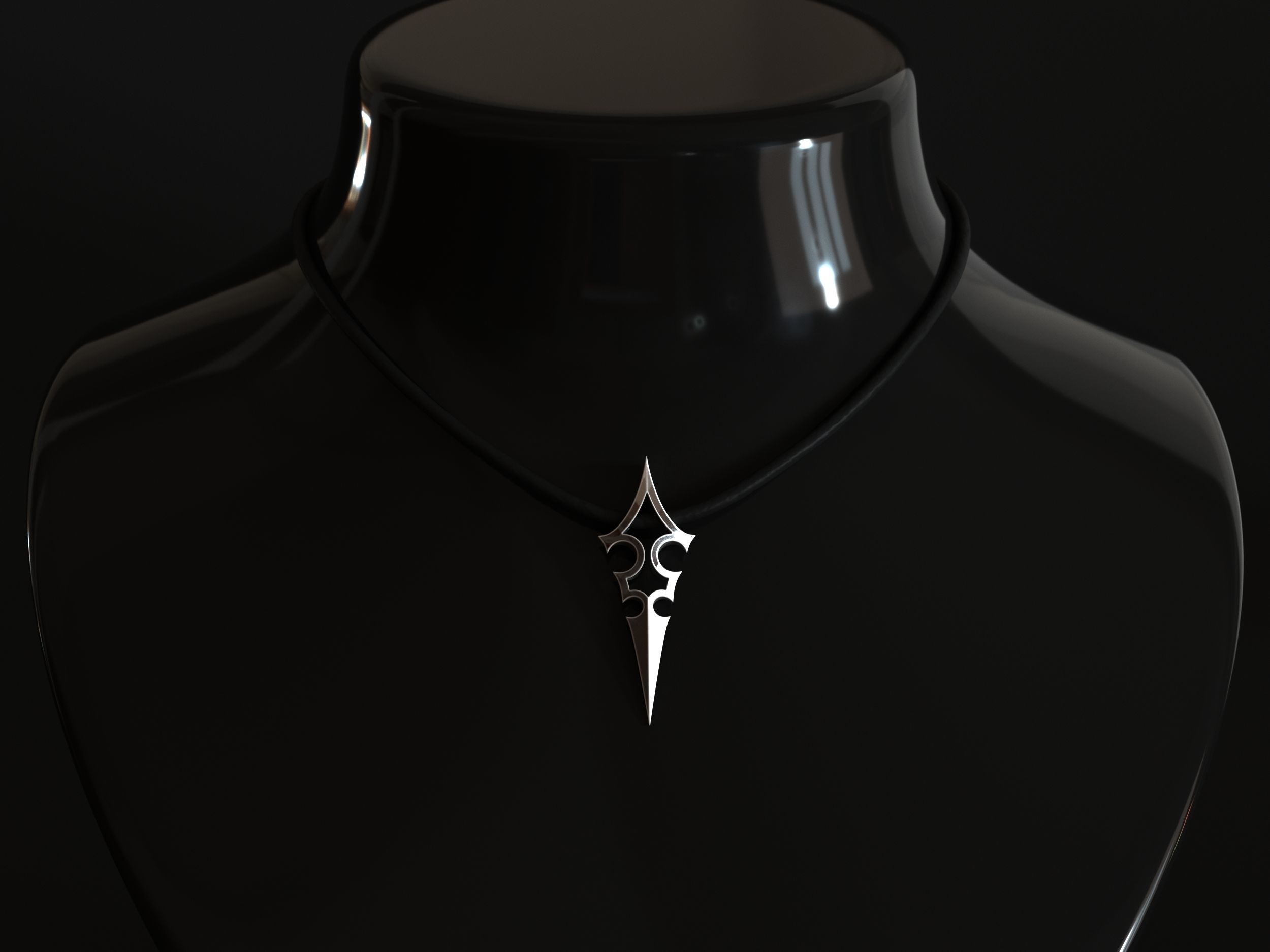 Elven Arrow Pendant B 3D Model 3D print model_2