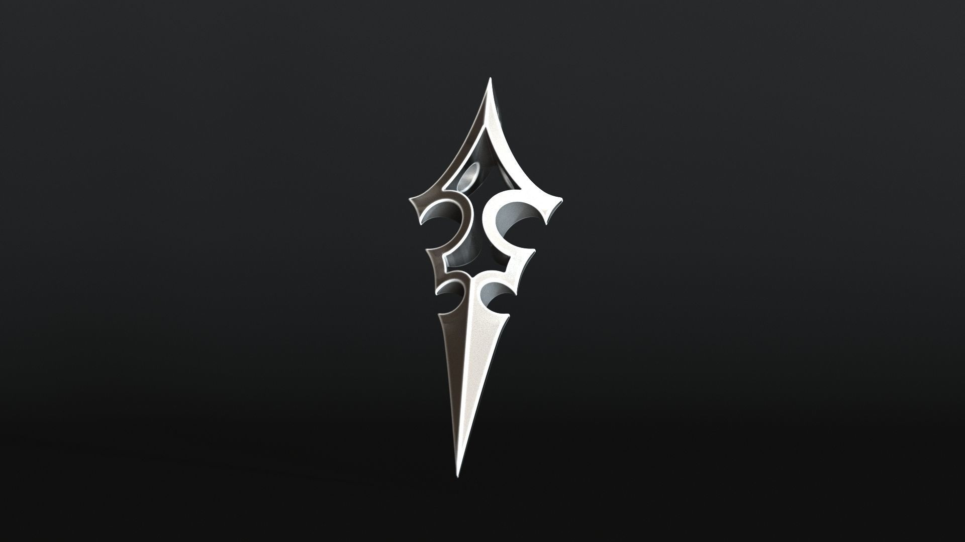 Elven Arrow Pendant B 3D Model 3D print model_20