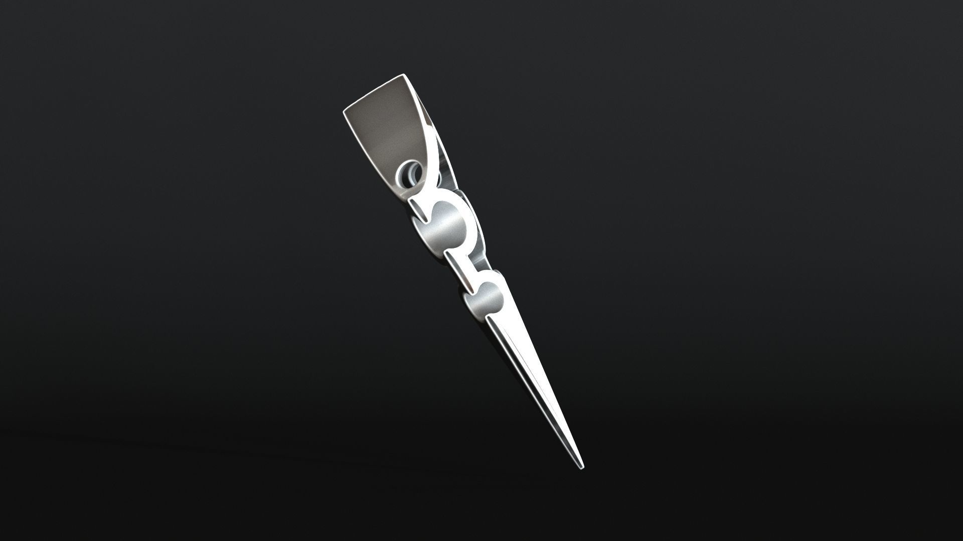 Elven Arrow Pendant B 3D Model 3D print model_9