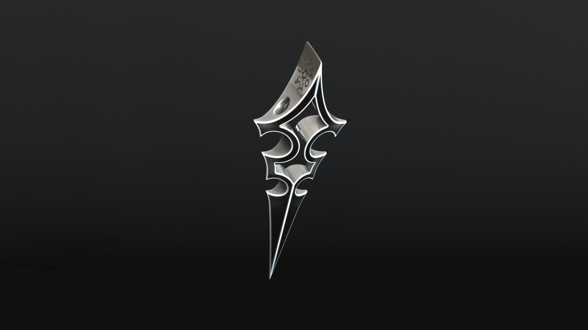 Elven Arrow Pendant B 3D Model 3D print model_14