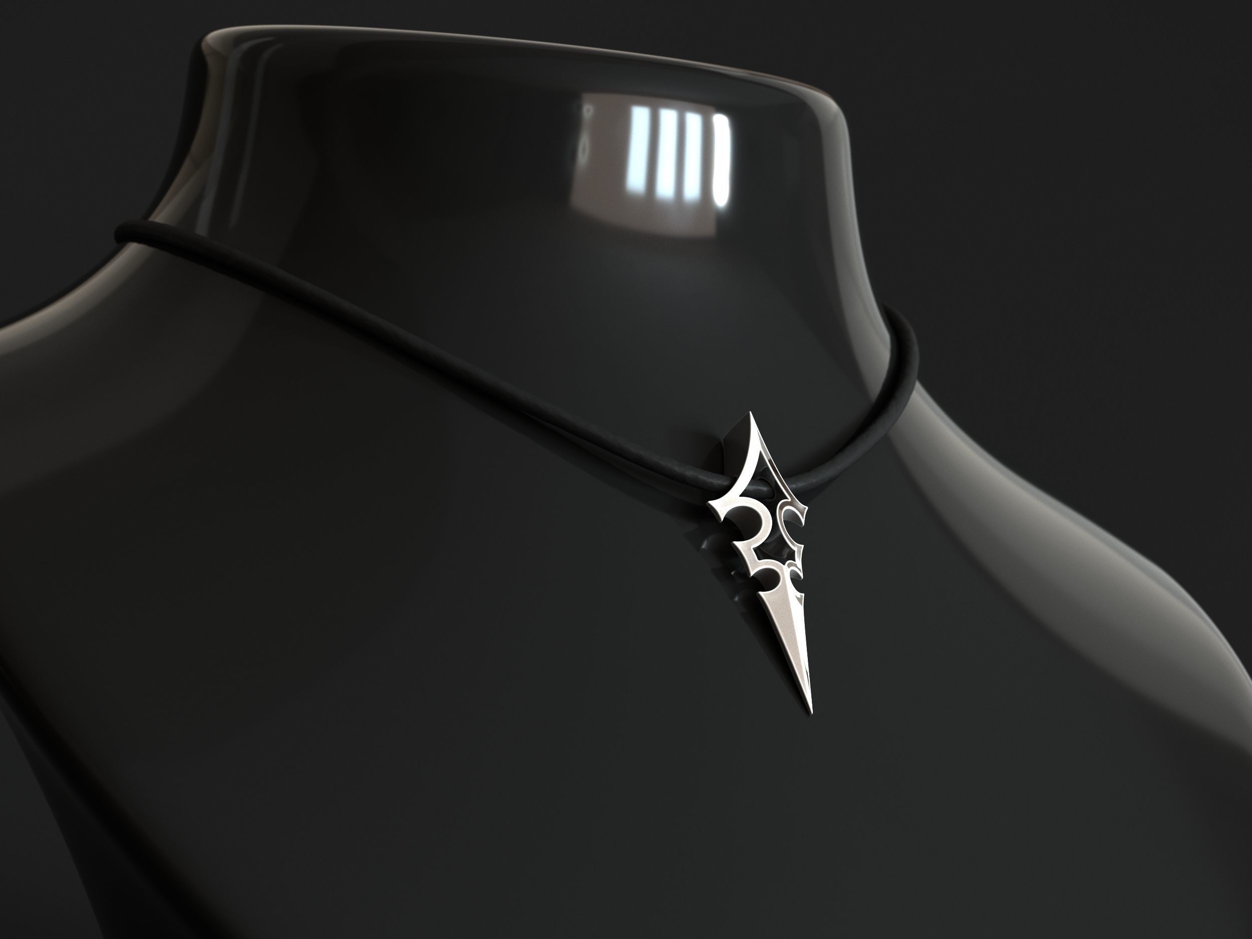Elven Arrow Pendant B 3D Model 3D print model_1