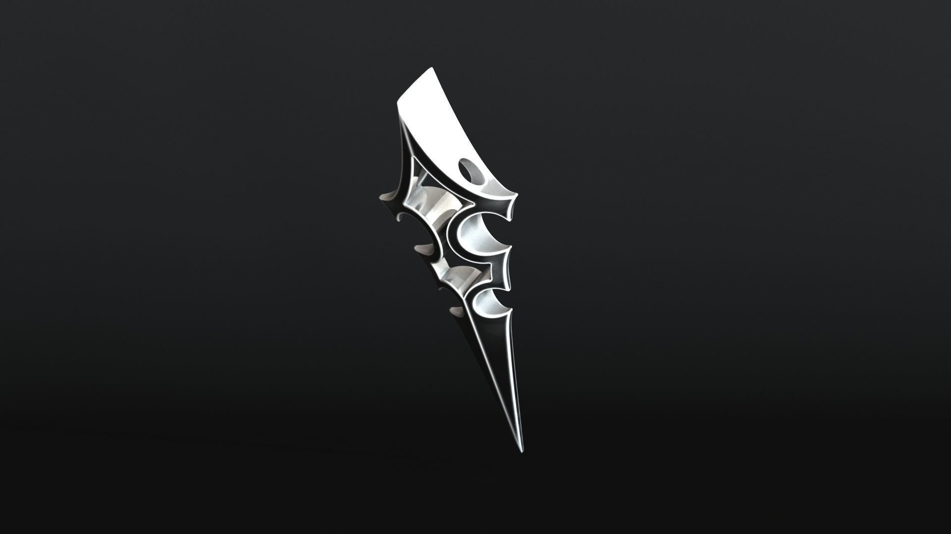 Elven Arrow Pendant B 3D Model 3D print model_12