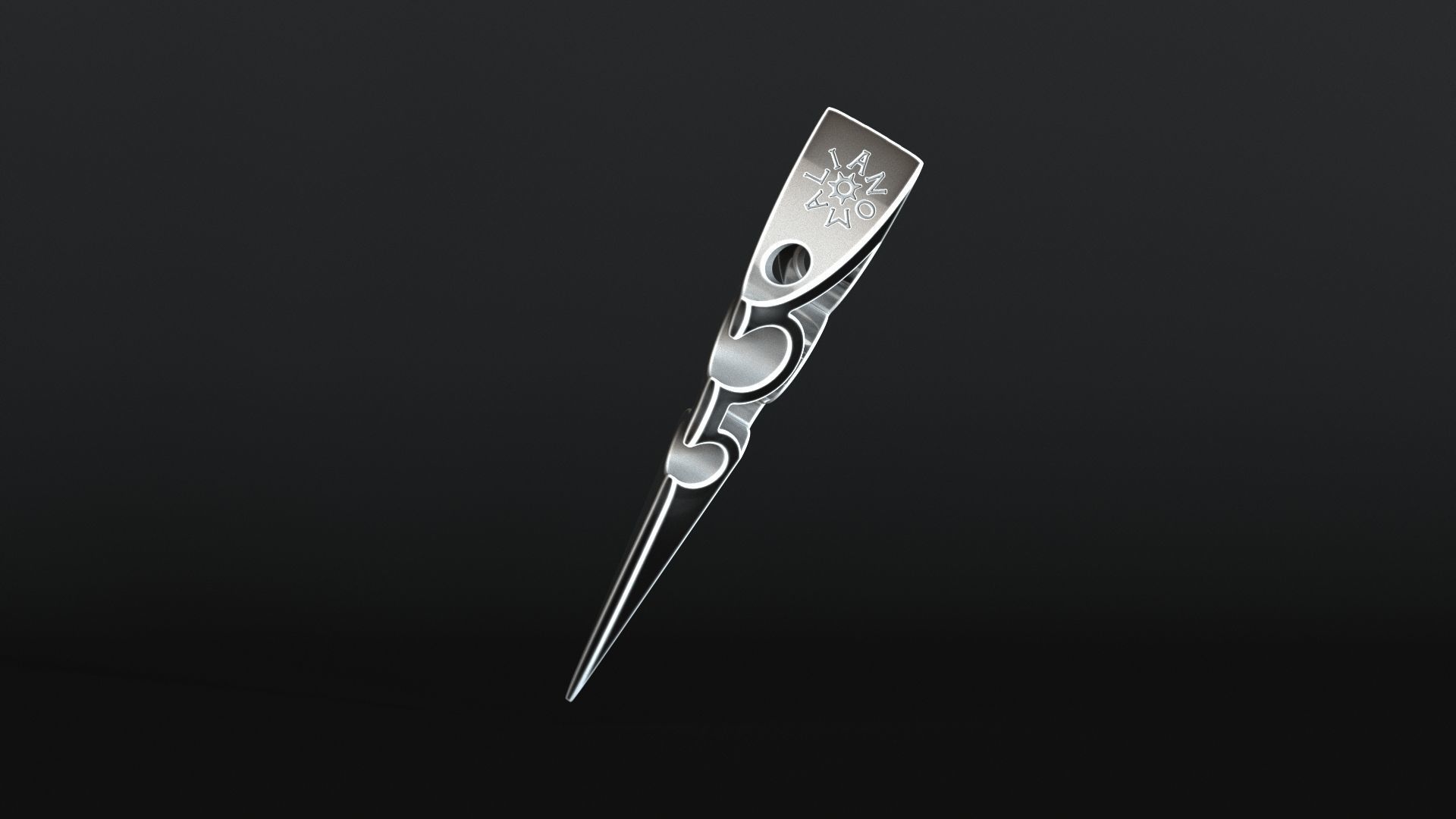 Elven Arrow Pendant B 3D Model 3D print model_16