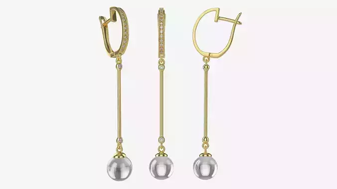 Earrings Diamond Gold Jewelry 01