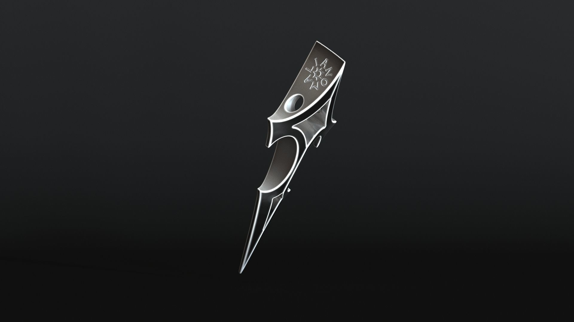 Elven Arrow Pendant C 3D Model 3D print model_15
