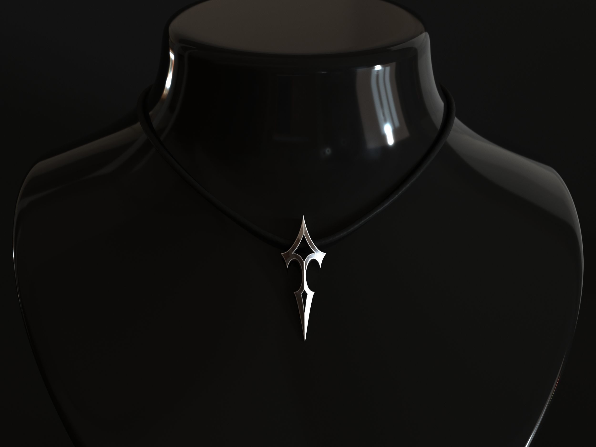 Elven Arrow Pendant C 3D Model 3D print model_2