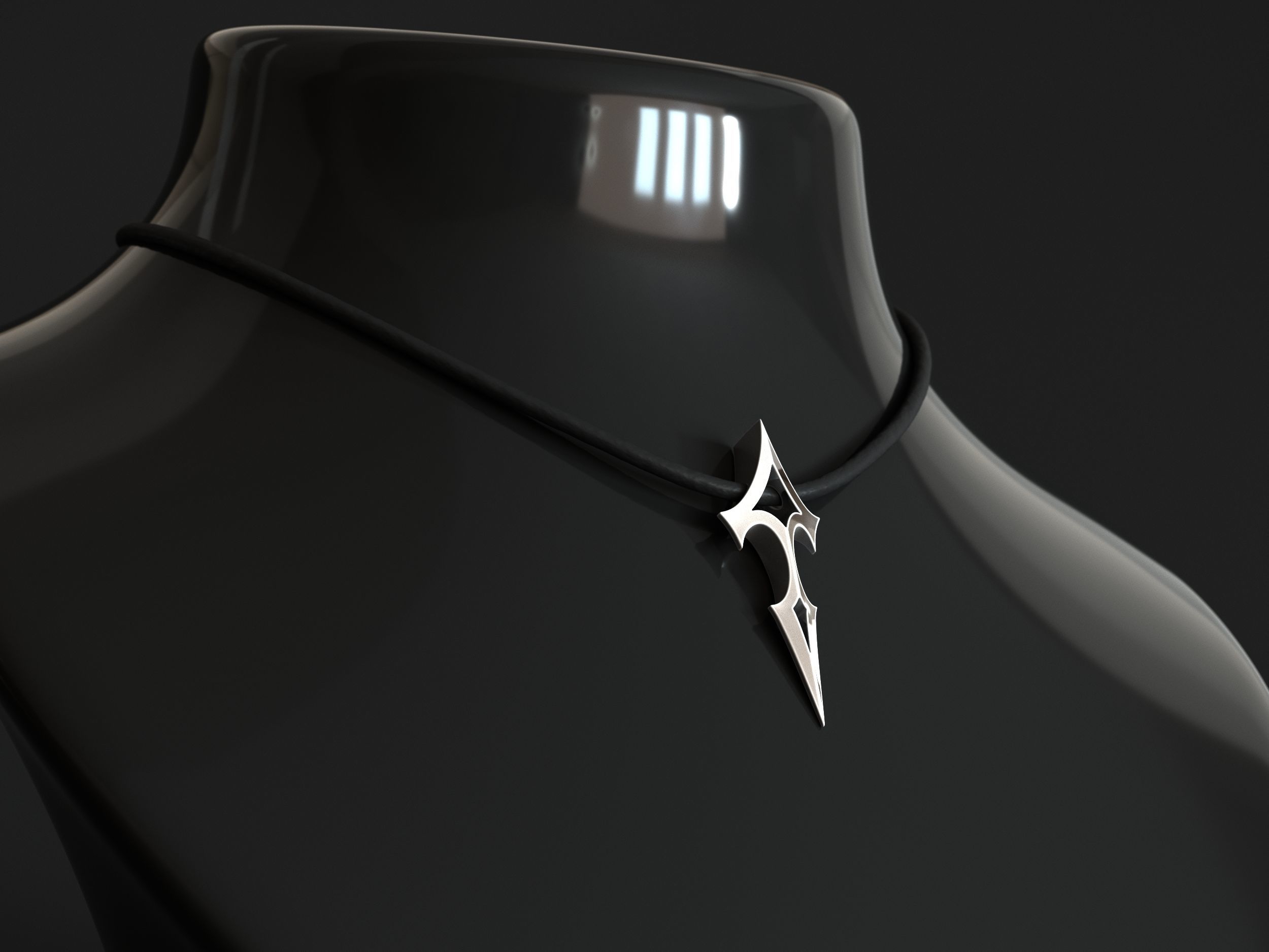 Elven Arrow Pendant C 3D Model 3D print model_1