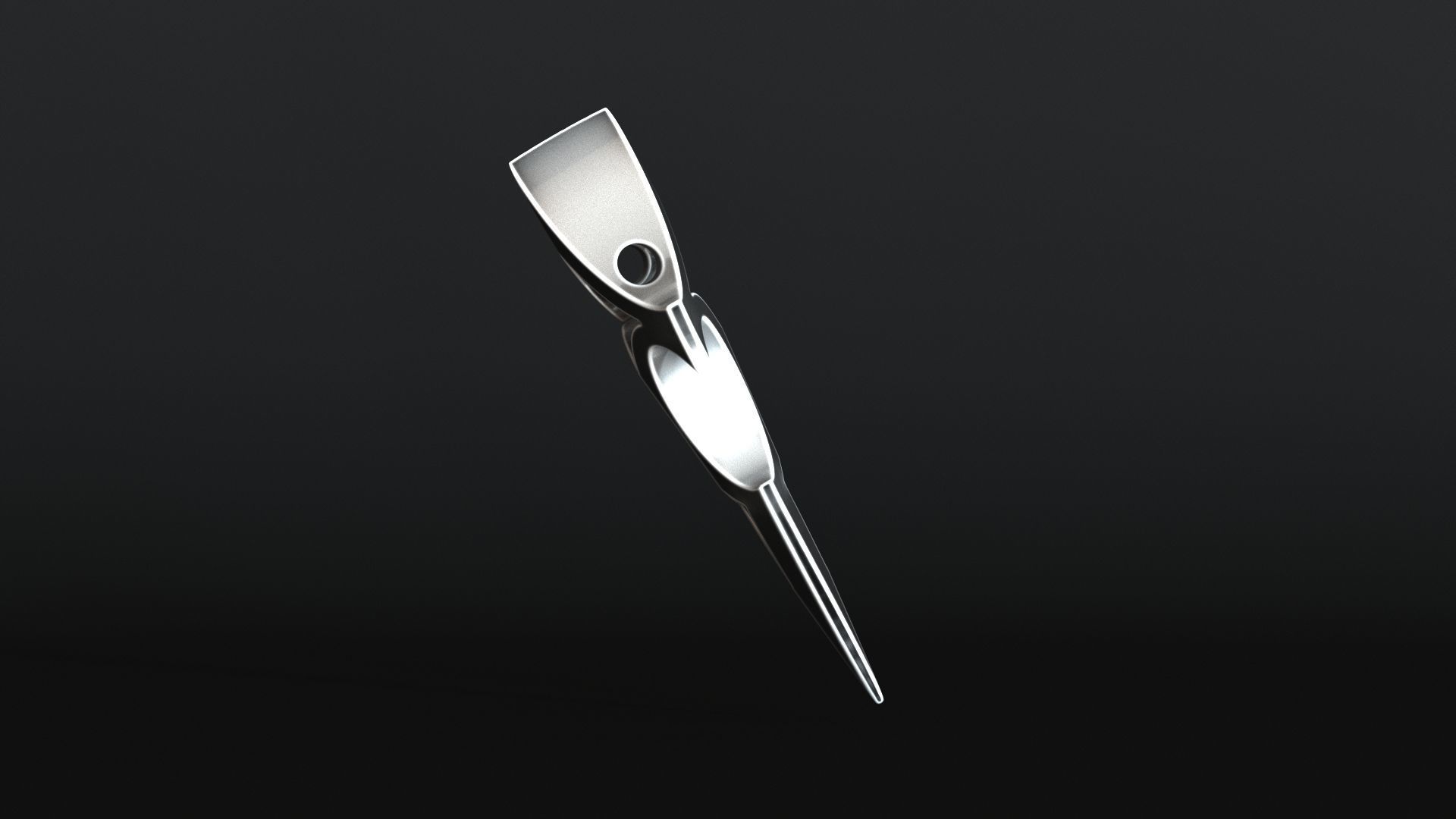 Elven Arrow Pendant C 3D Model 3D print model_10