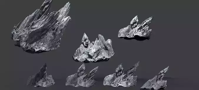 Sharp Rock Collection 1 3D model