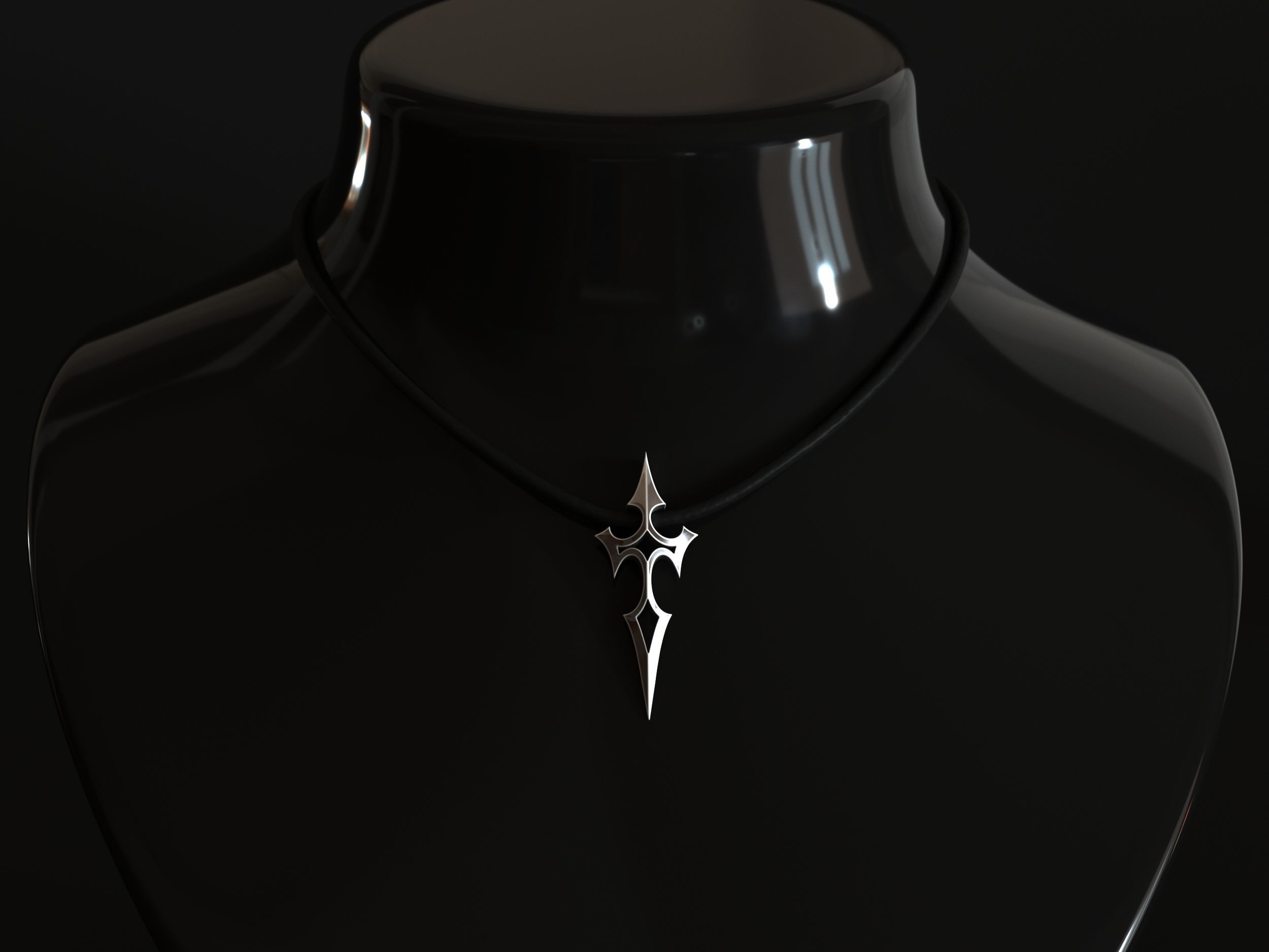 Elven Arrow Pendant D 3D Model 3D print model_2