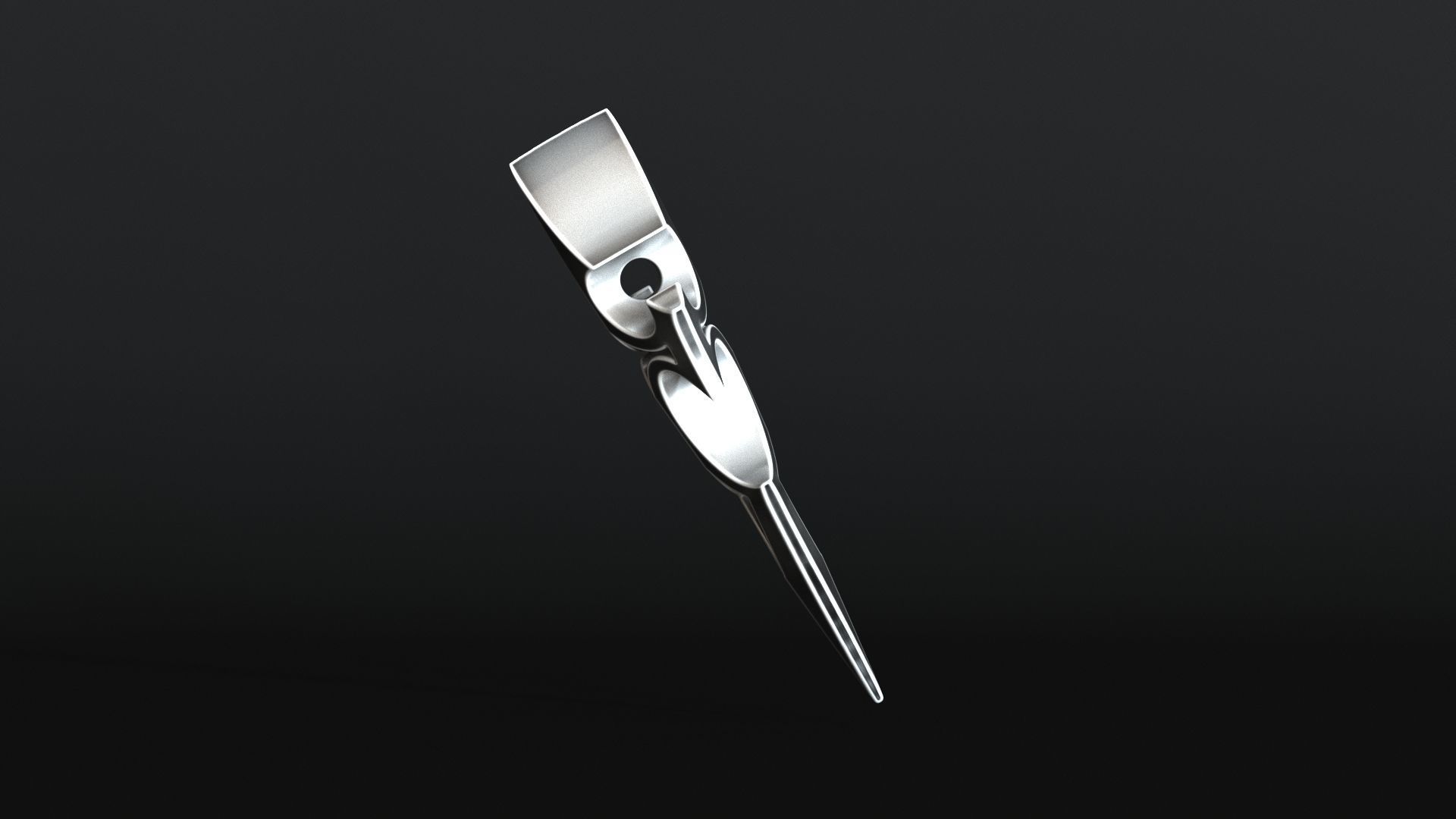 Elven Arrow Pendant D 3D Model 3D print model_10