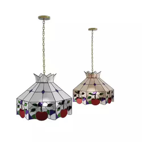 Stained Glass Pendant Light 3D model