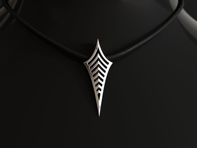 Elven Arrow Pendant E 3D Model 3D print model