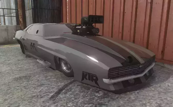 FIVEM AND OBJ Promod Camaro with Stevie fast livery Low-poly 3D model