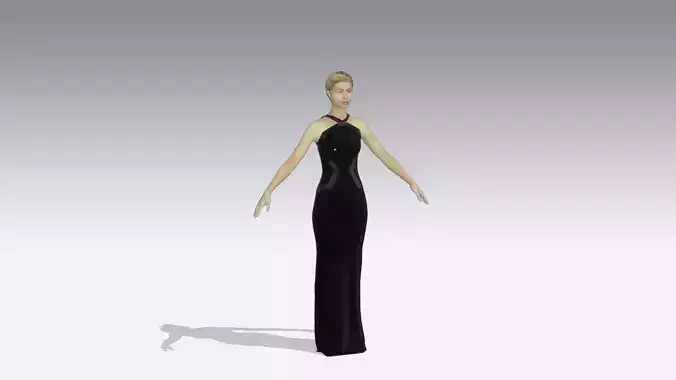  DRESS HALTER SHAPE NECKLINE BLACK  COLOR  MATTE FABRIC  