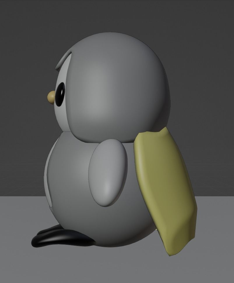 Little pingu with cape Free 3D model_1