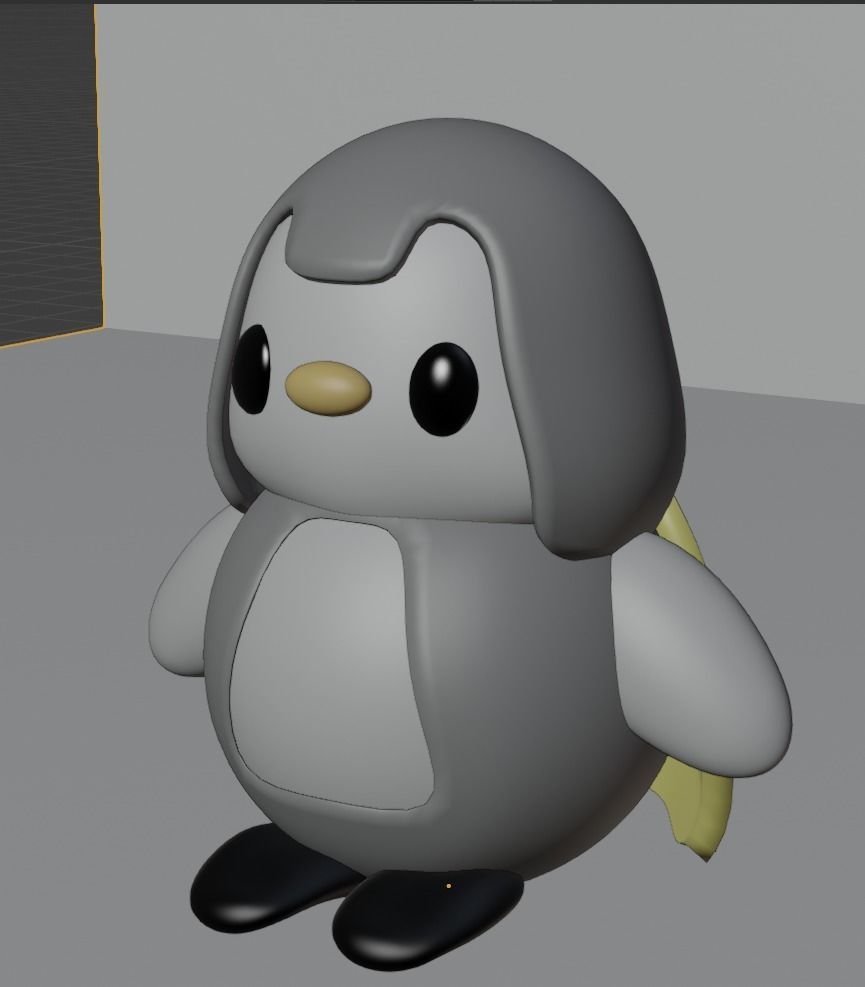 Little pingu with cape Free 3D model_2