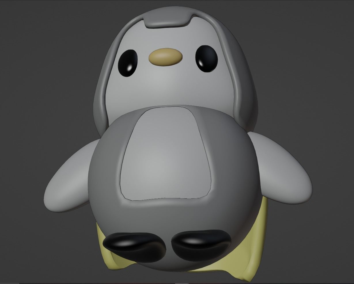 Little pingu with cape Free 3D model_3