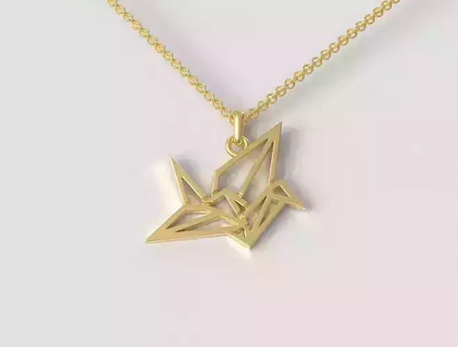 Tsuru Origami Pendant