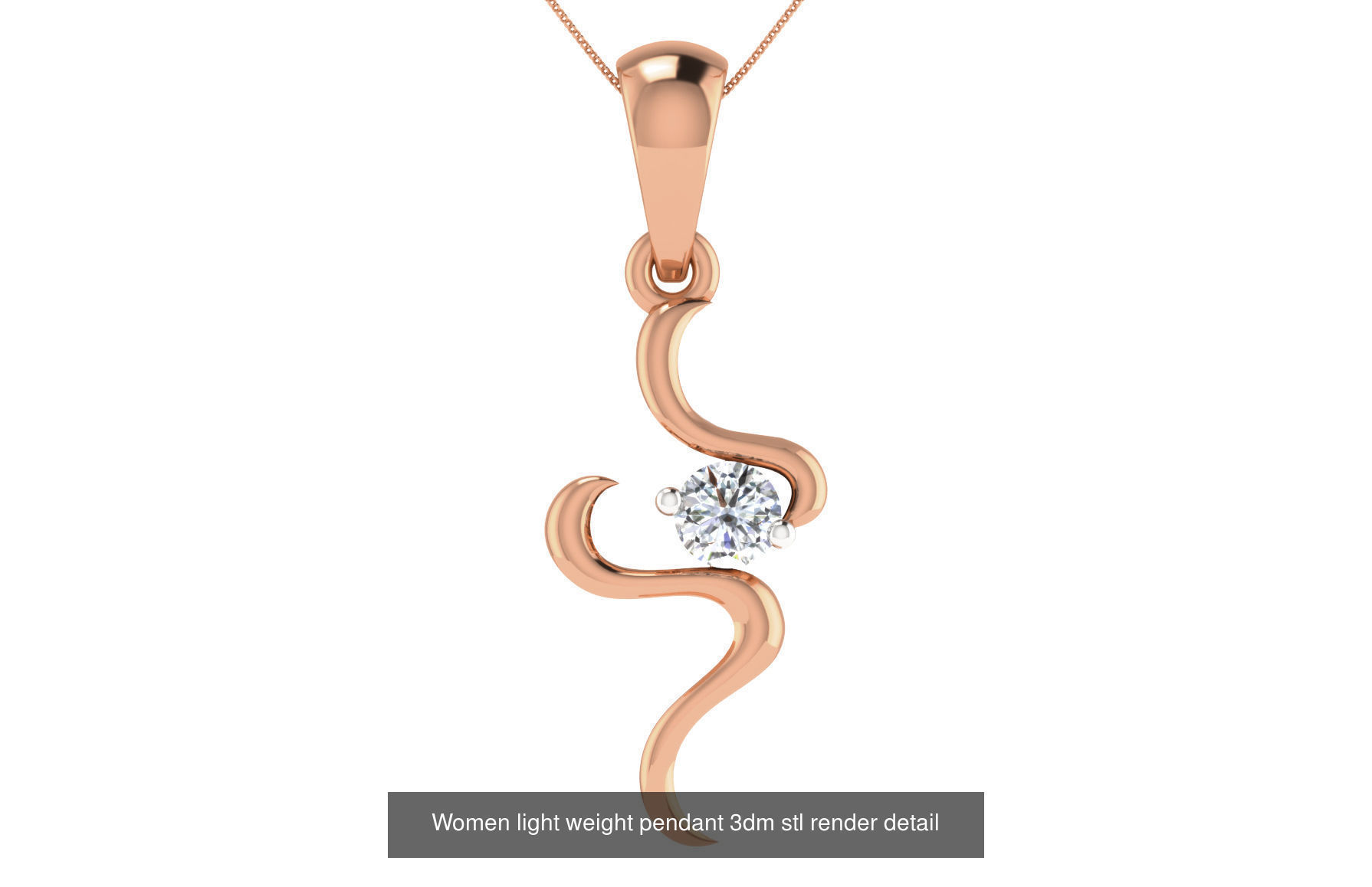 48 Women light weight pendant 3dm stl render detail 3D Model Collection_1