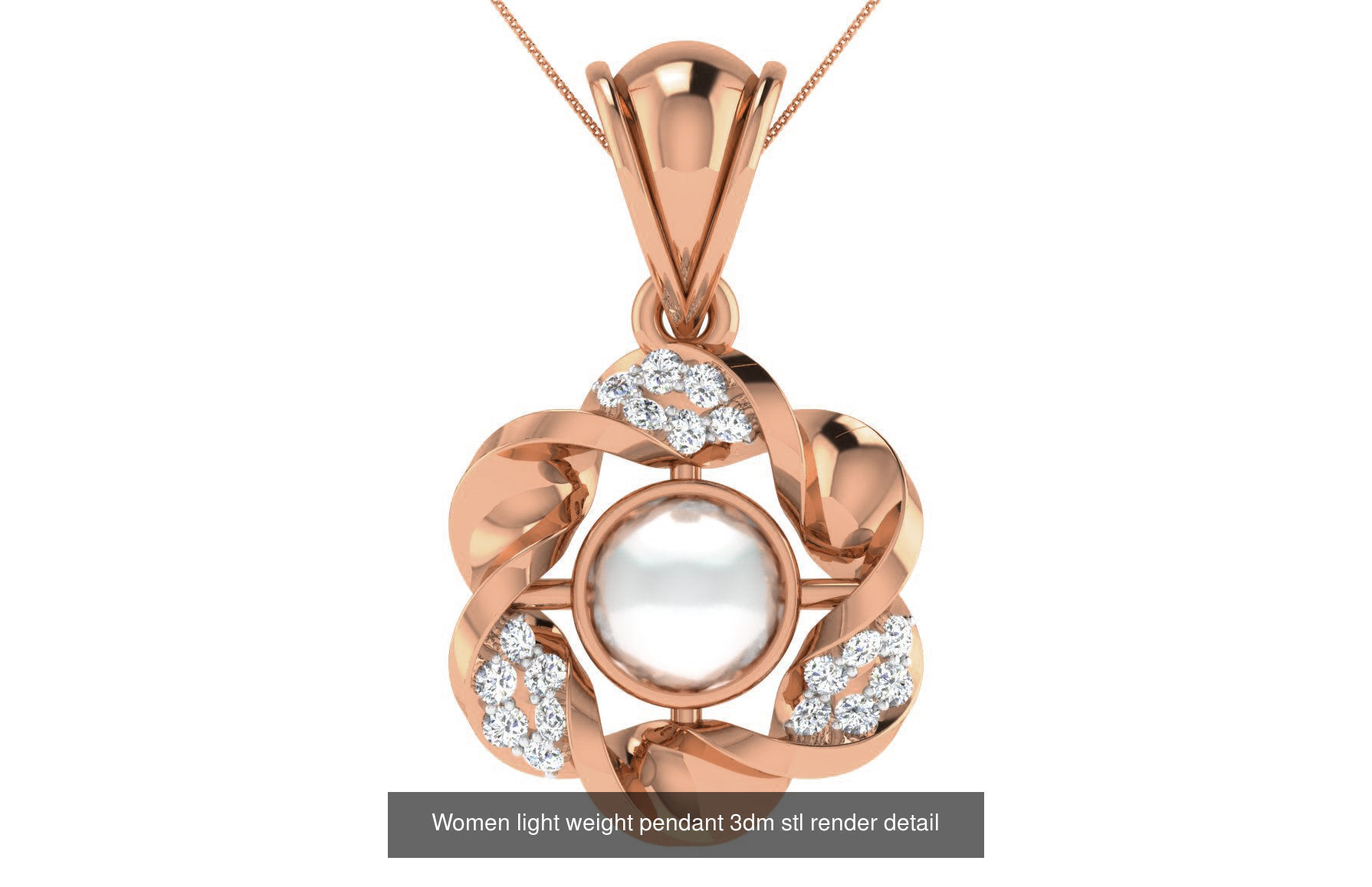 48 Women light weight pendant 3dm stl render detail 3D Model Collection_31