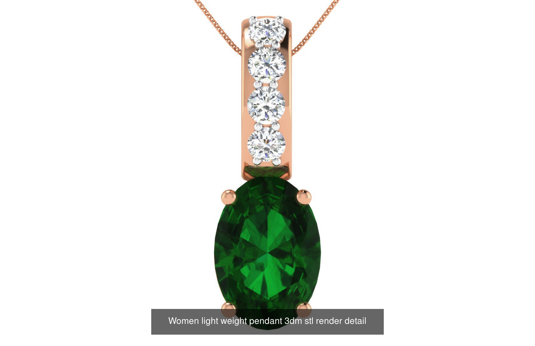 48 Women light weight pendant 3dm stl render detail 3D Model Collection_14