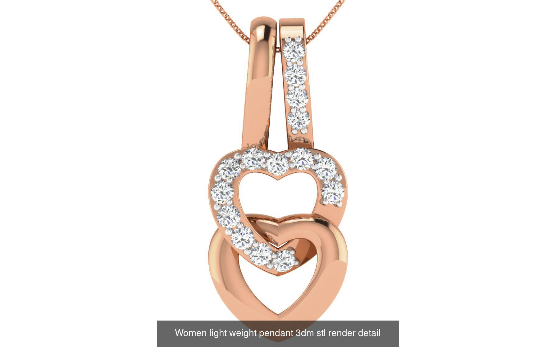 48 Women light weight pendant 3dm stl render detail 3D Model Collection_15
