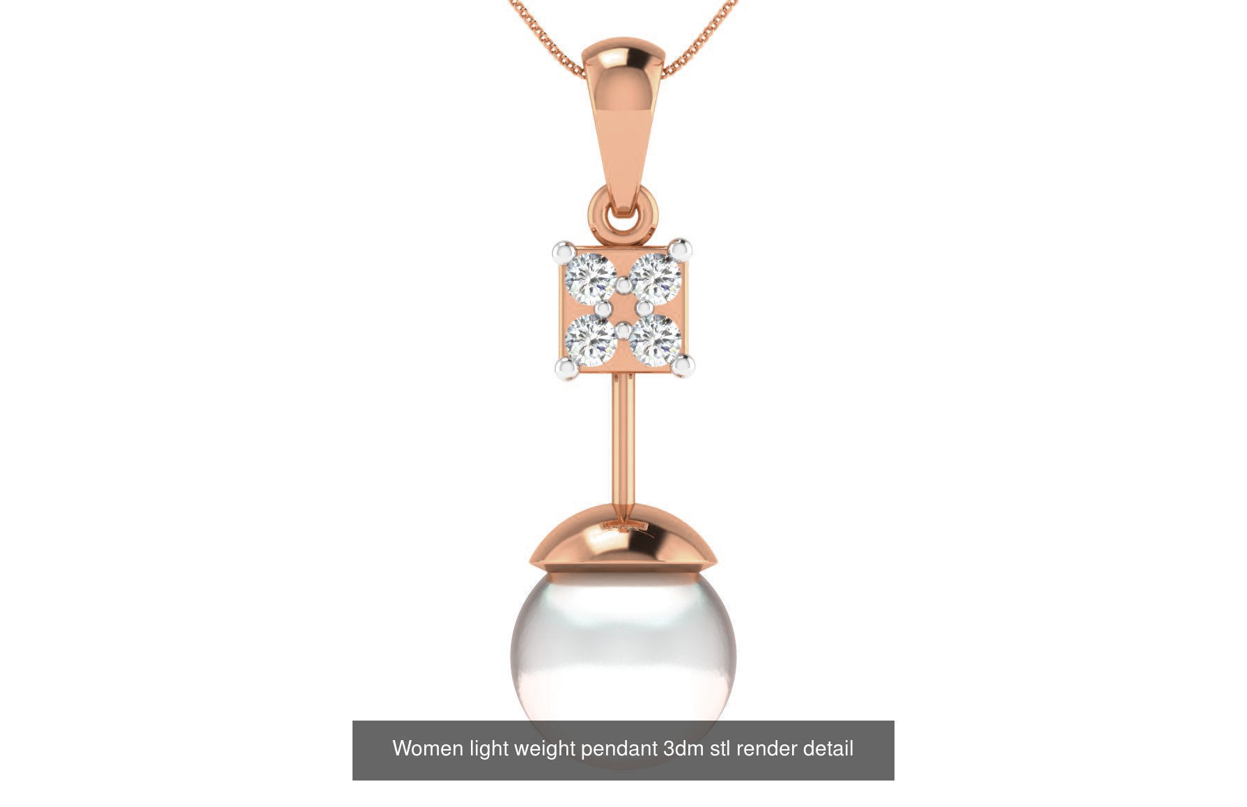 48 Women light weight pendant 3dm stl render detail 3D Model Collection_11