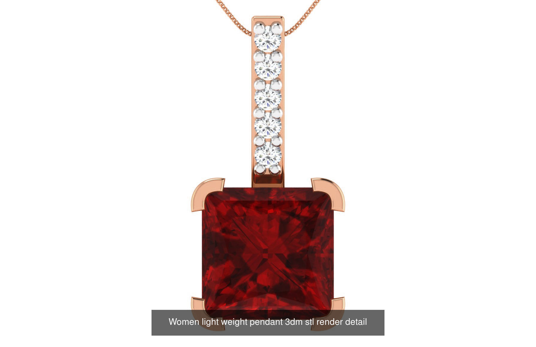 48 Women light weight pendant 3dm stl render detail 3D Model Collection_27