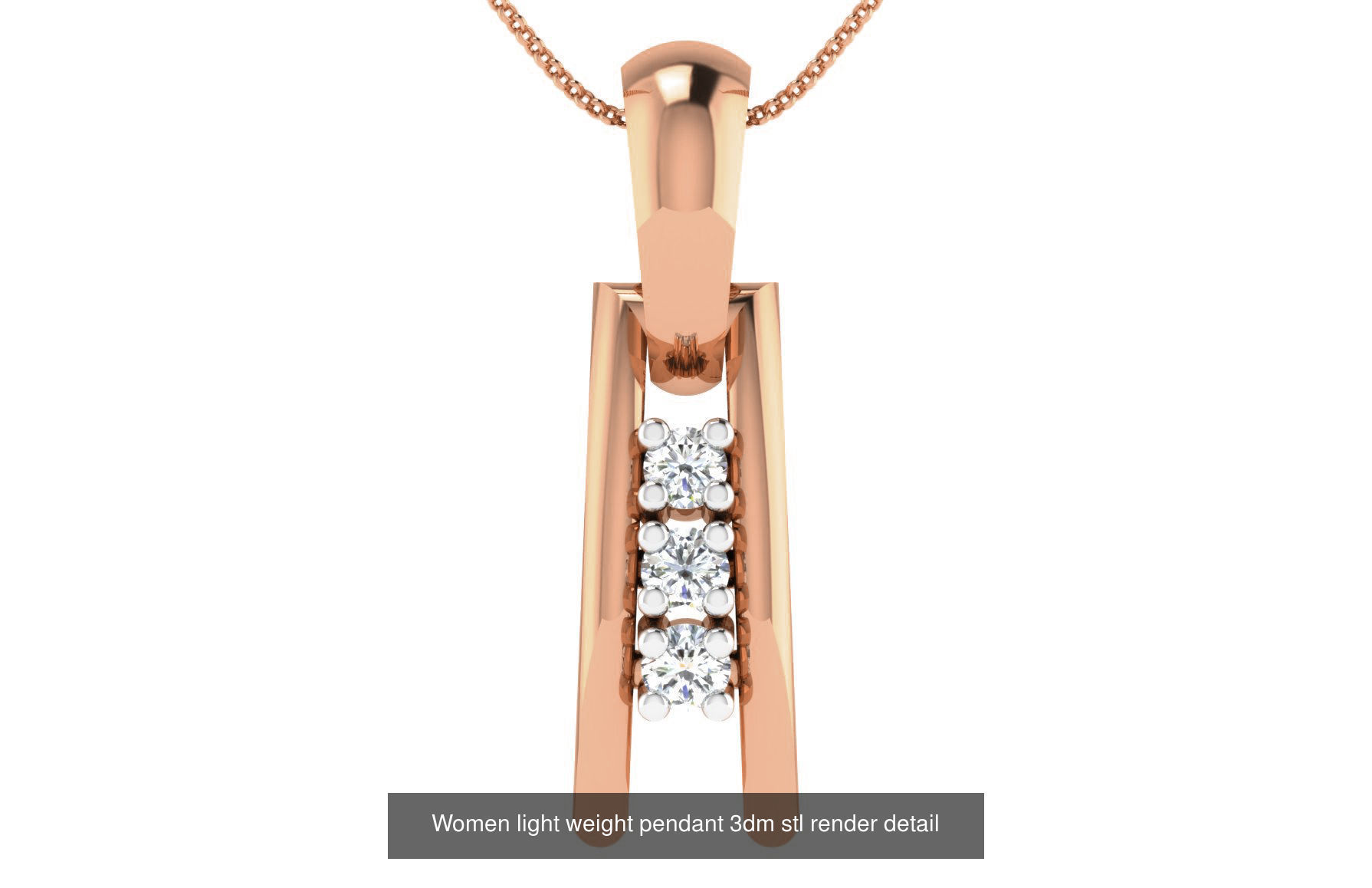 48 Women light weight pendant 3dm stl render detail 3D Model Collection_45