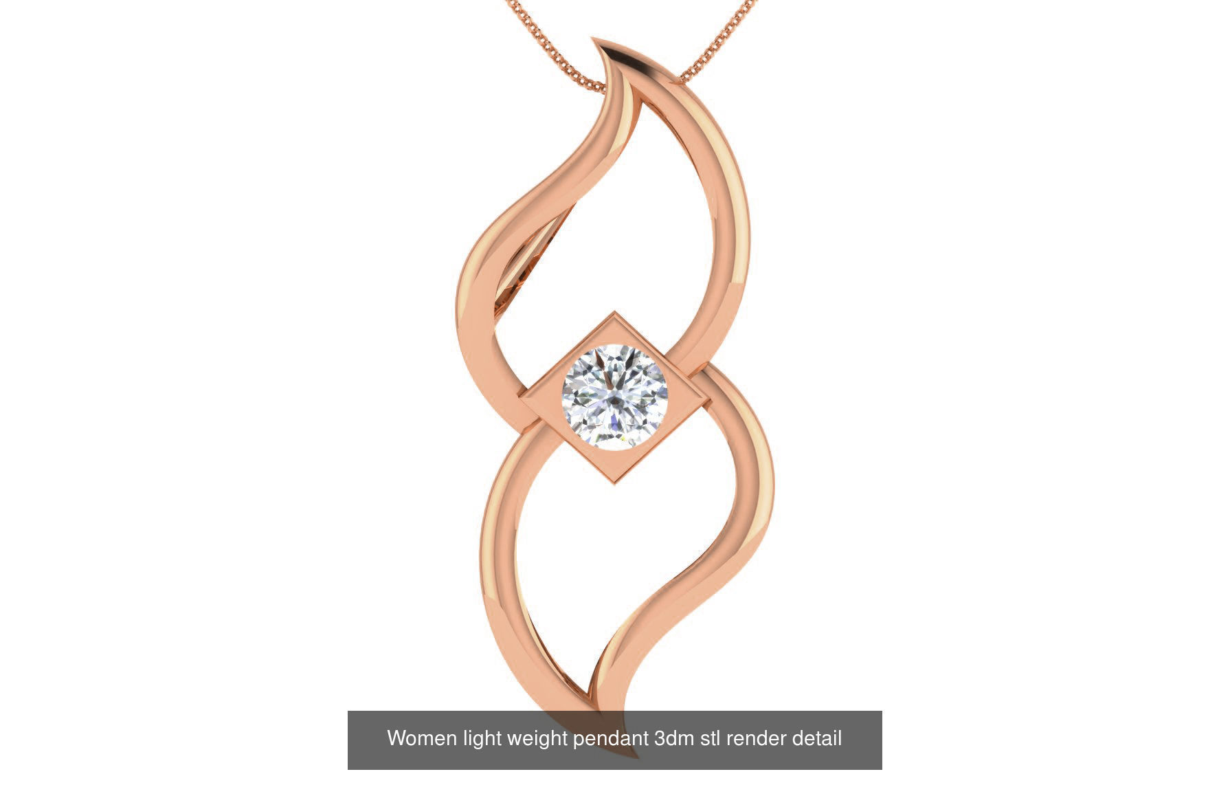 48 Women light weight pendant 3dm stl render detail 3D Model Collection_2
