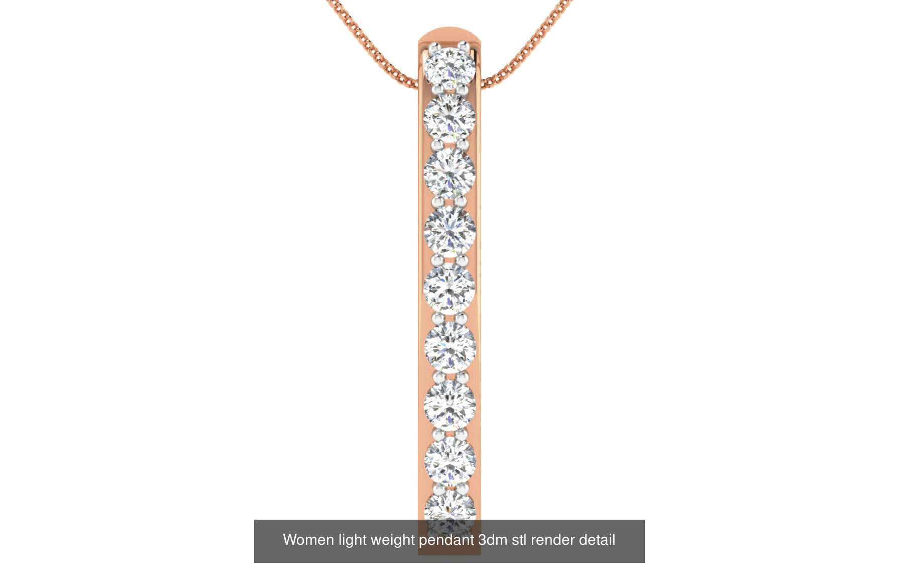 48 Women light weight pendant 3dm stl render detail 3D Model Collection_19