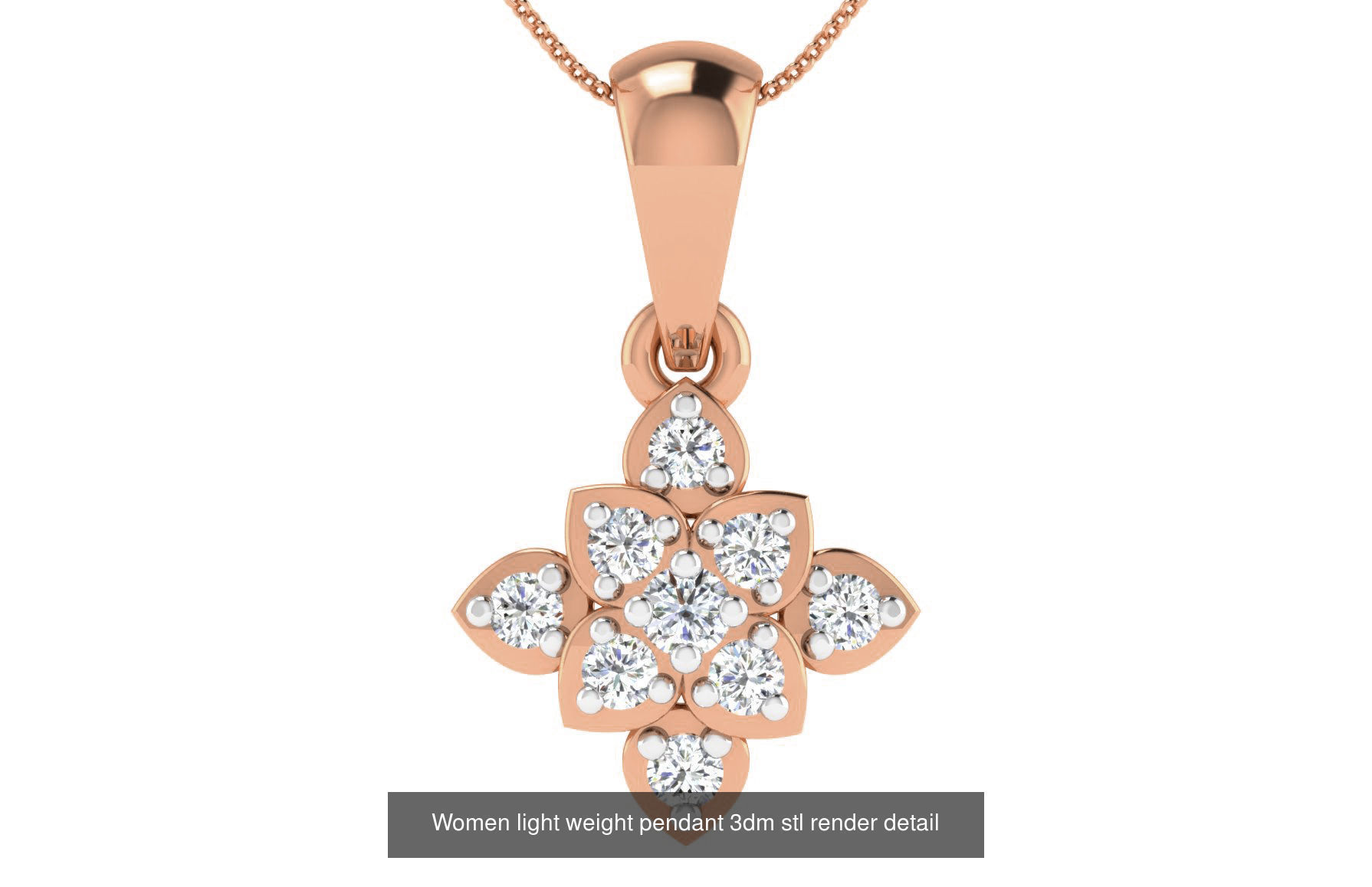 48 Women light weight pendant 3dm stl render detail 3D Model Collection_13