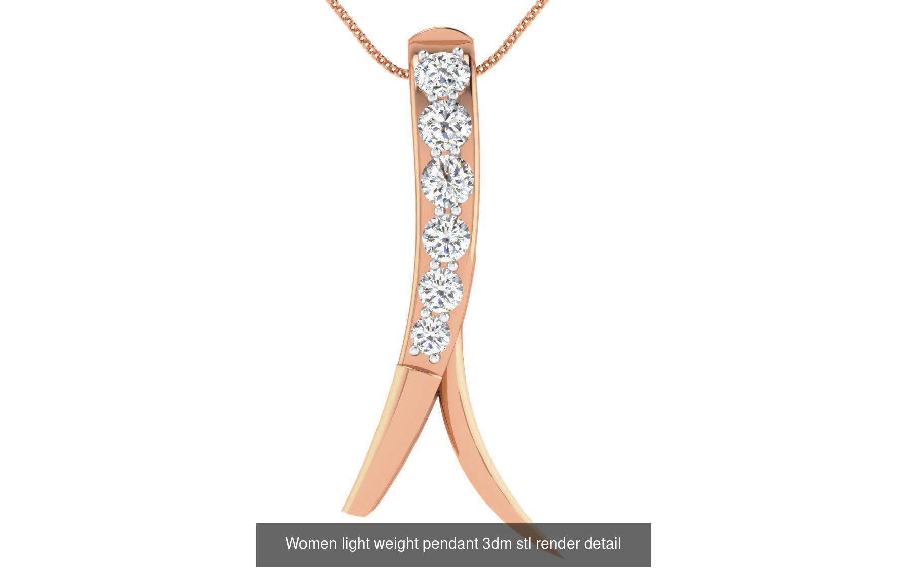 48 Women light weight pendant 3dm stl render detail 3D Model Collection_21